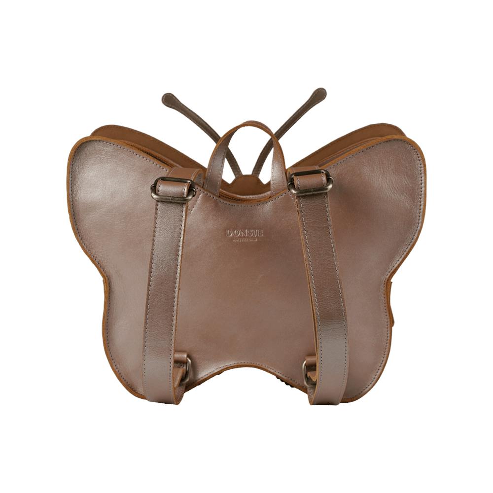 Alja Schoolbag | Vlinder | Clay Metallic Leather