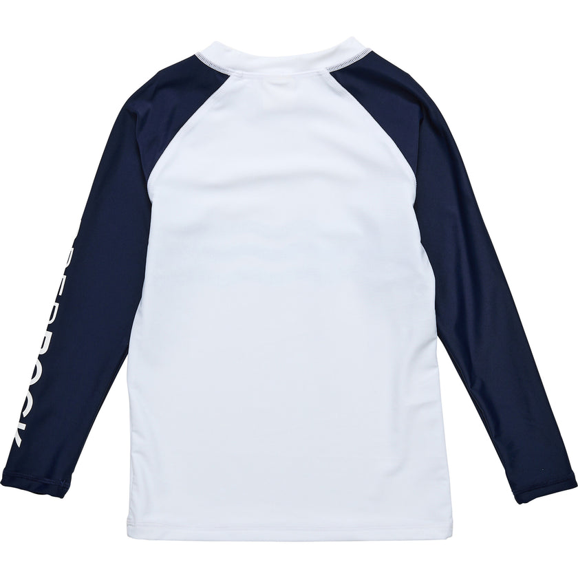 Wave Stripe LS Rash Top, White