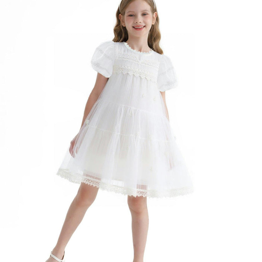 White Lace Lined Bailey Dress
