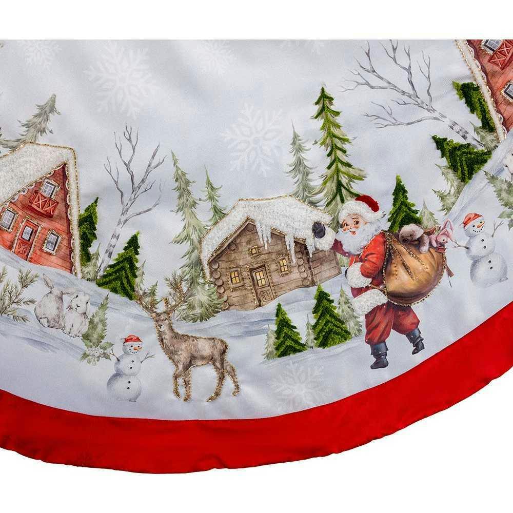 48-Inch Velvet Beaded Embroidered Tree Skirt