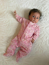 Shell Paisley Zip Baby Onesie