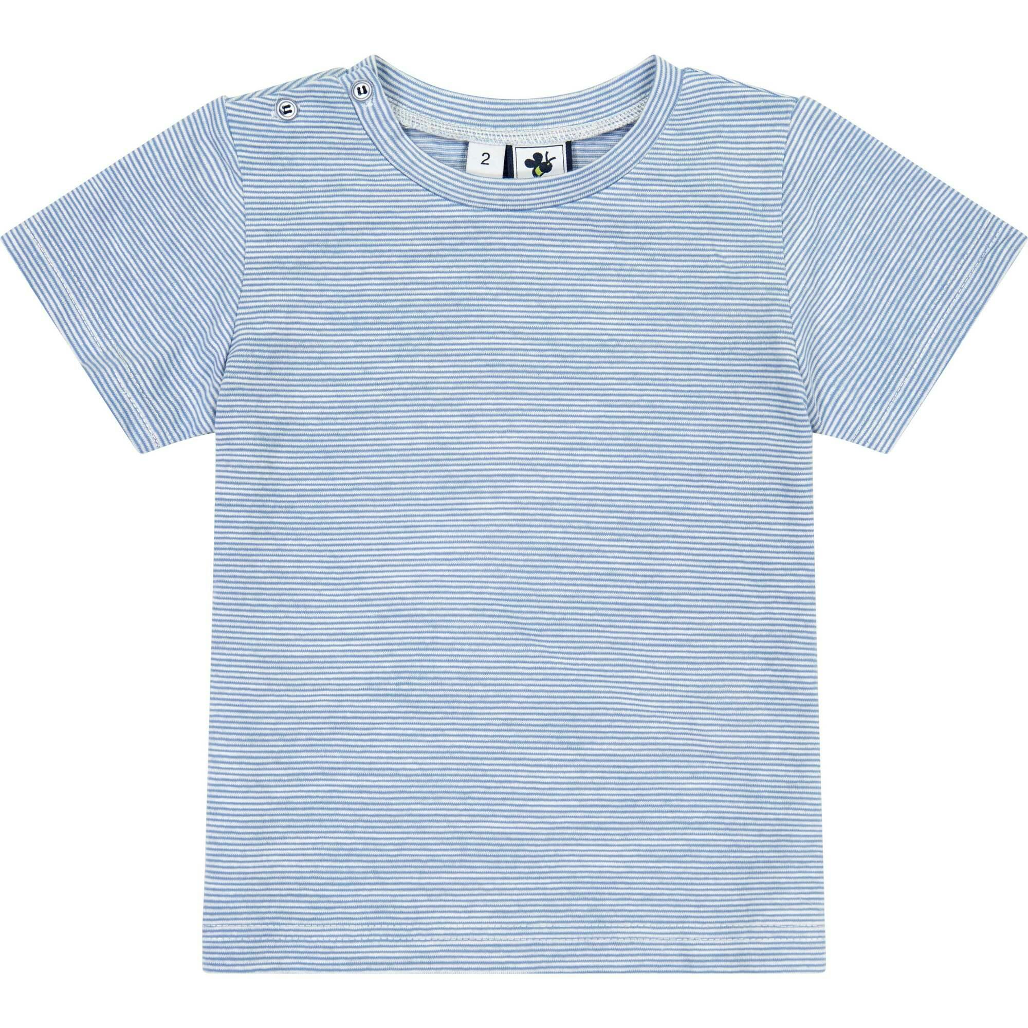 Henry Button Tee With Shoulder Buttons, Stripes