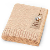 Soft Cotton Bubble-Knit Baby Stroller Blanket