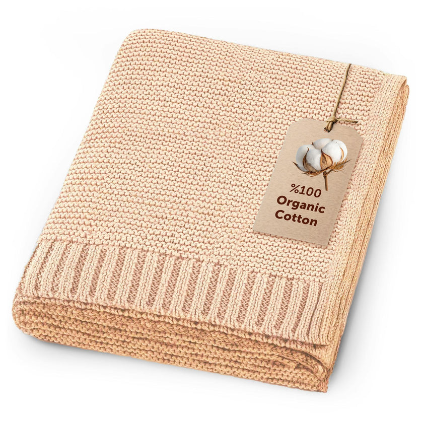 Soft Cotton Bubble-Knit Baby Stroller Blanket