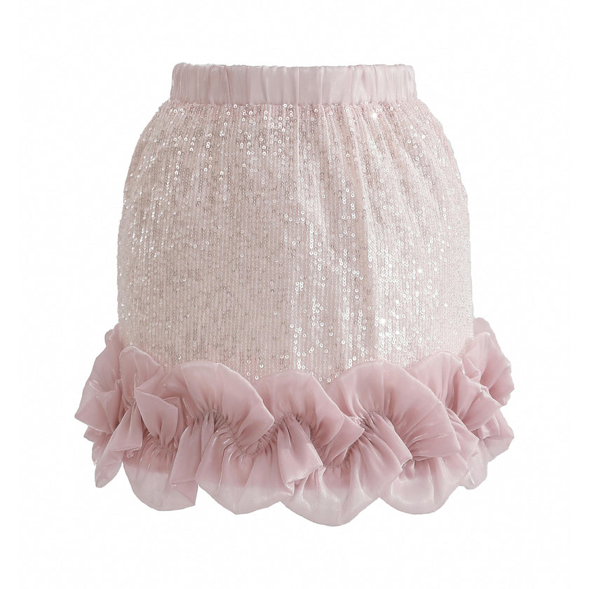 Light Pink Ameliora Ruffle Skirt Set