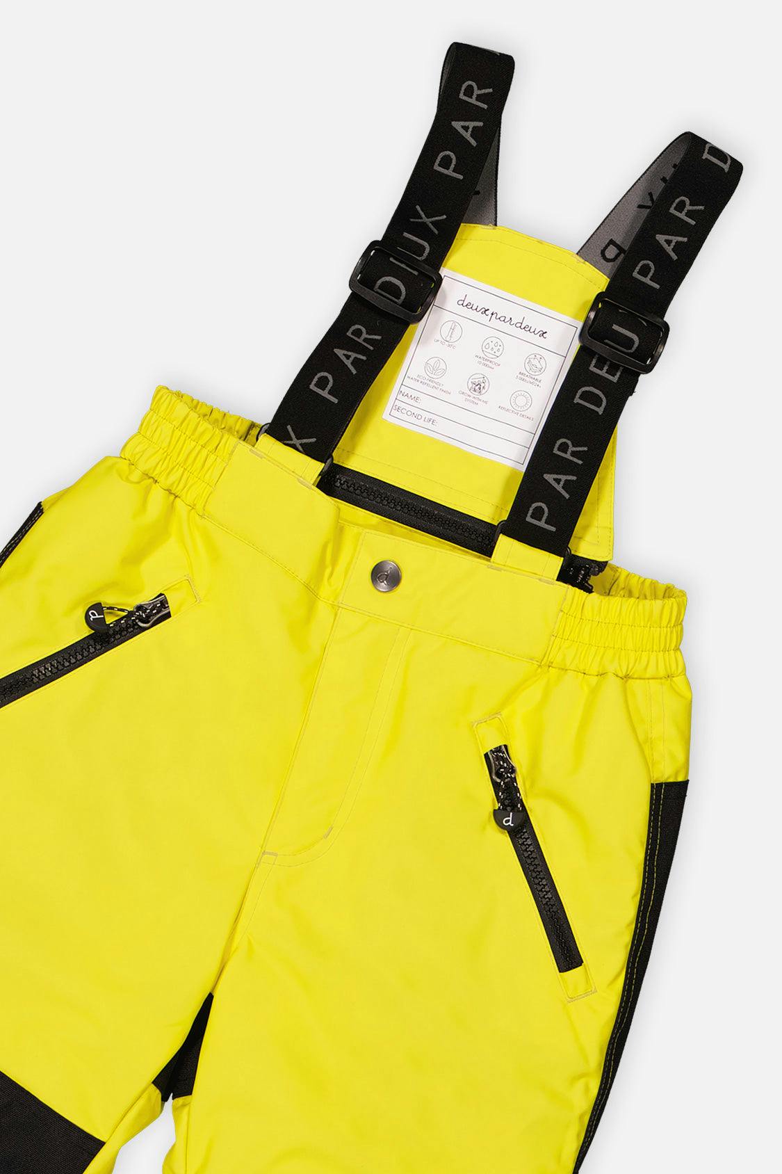 Two Piece Play Snowsuit Green Yellow And Blue Checkerboard With Yellow Pants