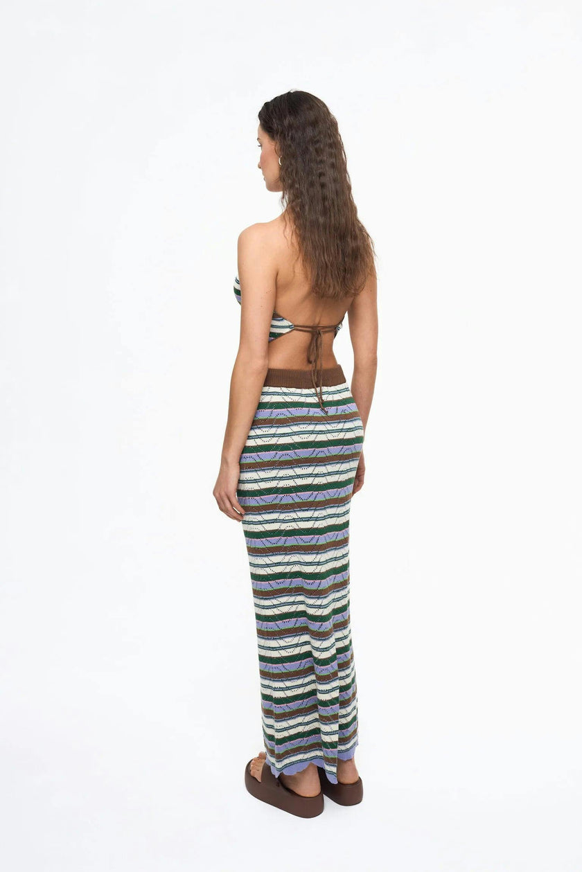 women's organic cotton midi skirt – juicy grape