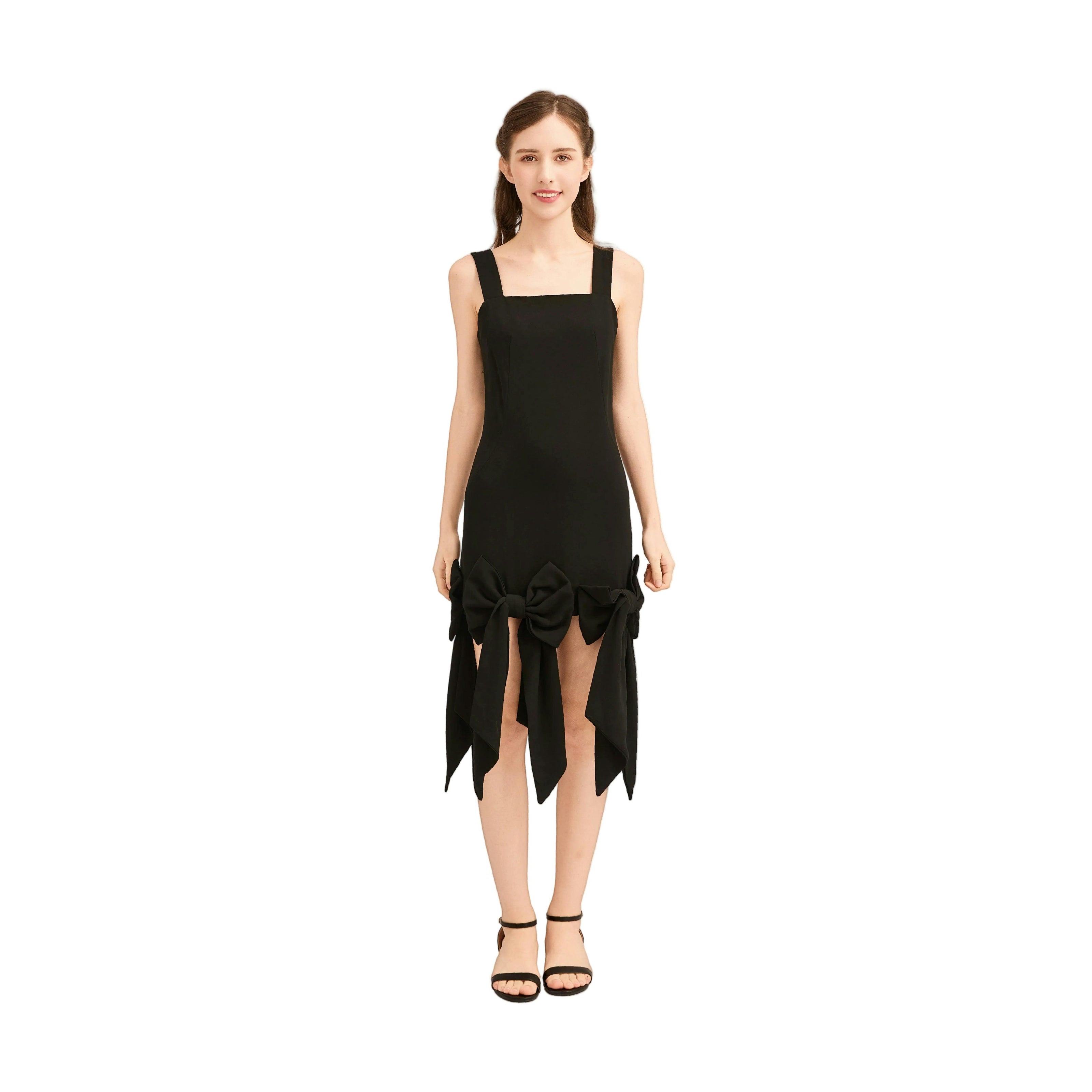 Black Elliston Bow-Tail Dress