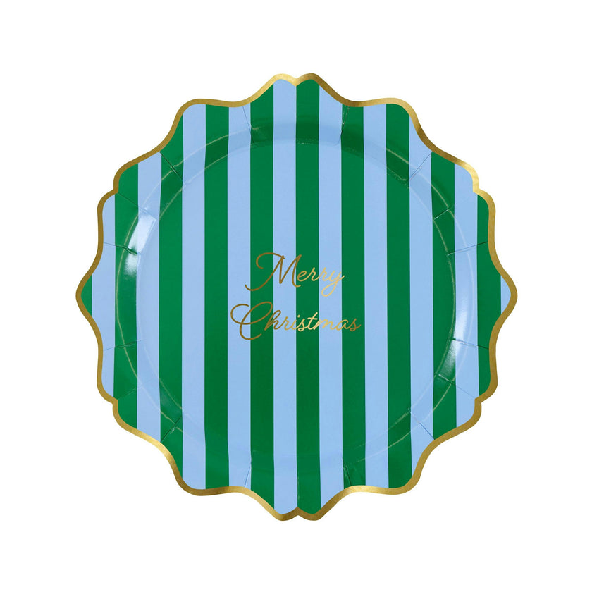 Striped Merry Christmas Side Plates