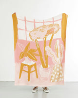 House Plants Knit Blanket