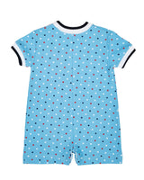 Printed Knit Shortall With Fire Truck