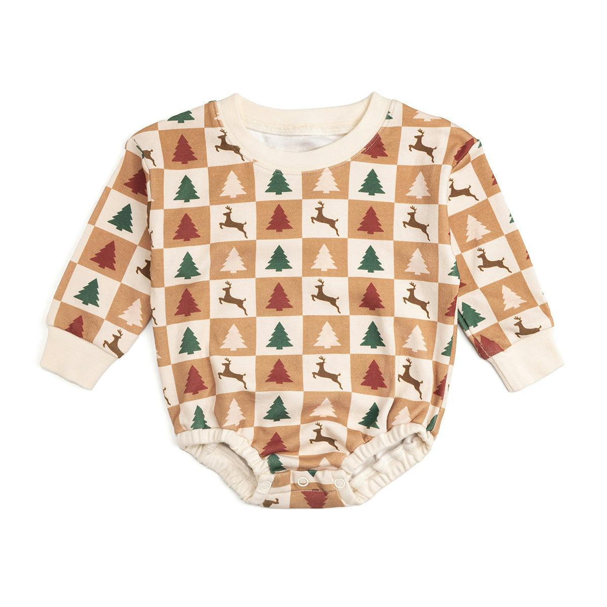 Cabin Christmas Long Sleeve Romper