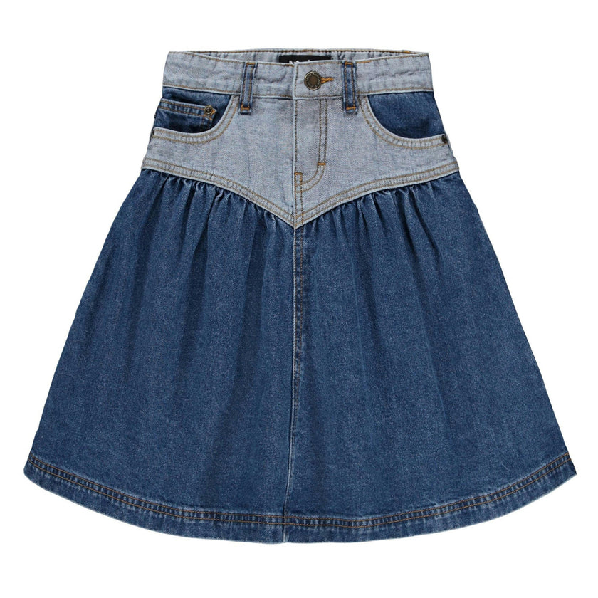 Blue Two Side Denim Becca Skirt