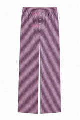Dylan Mauve and Navy Stripe Wide Leg Pants