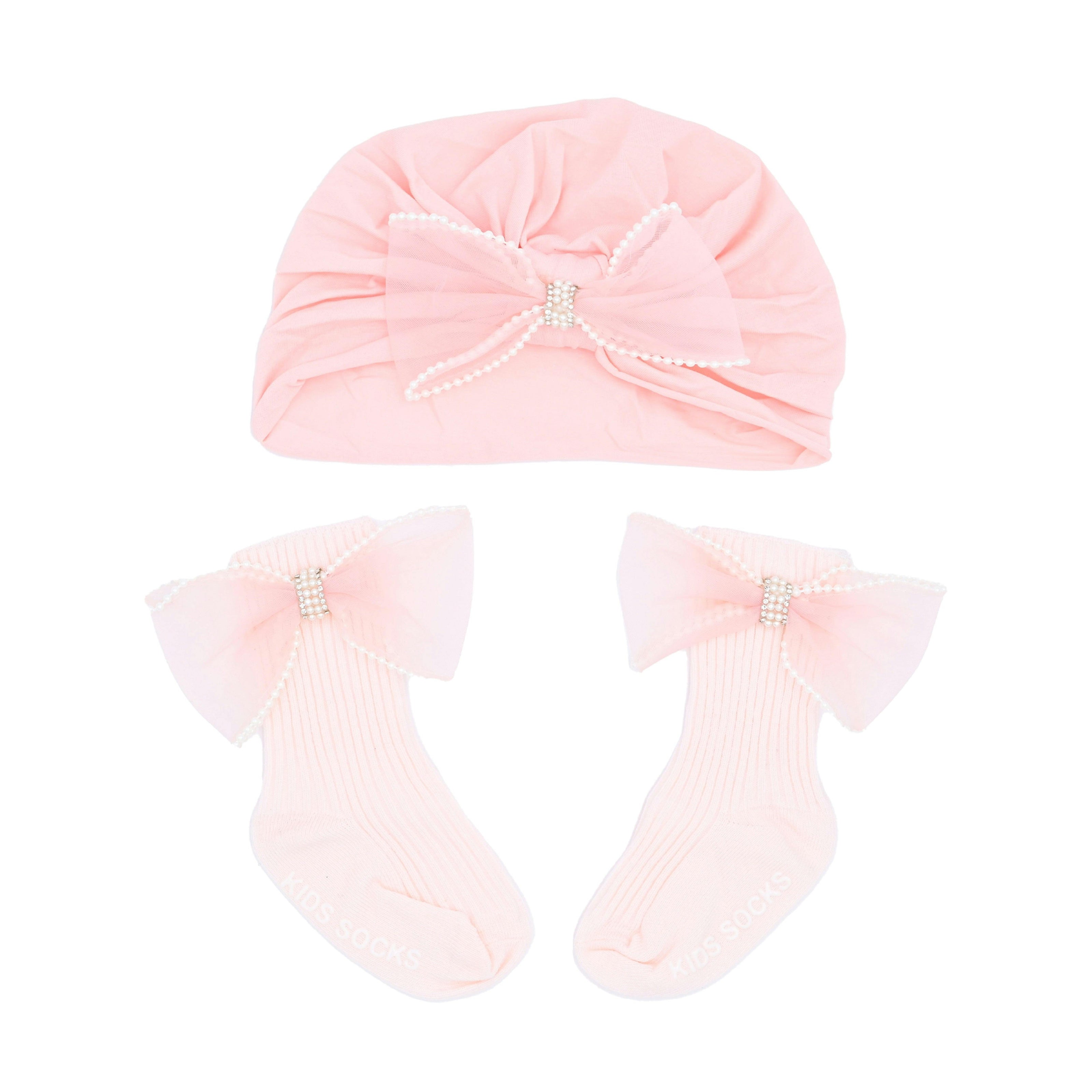 Crown & Bow Baby Hat Gift Set
