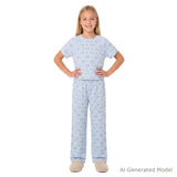 Tween Girls Pajama Set | Bow Stripe