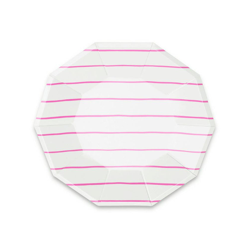 Cerise Frenchie Striped Small Plates
