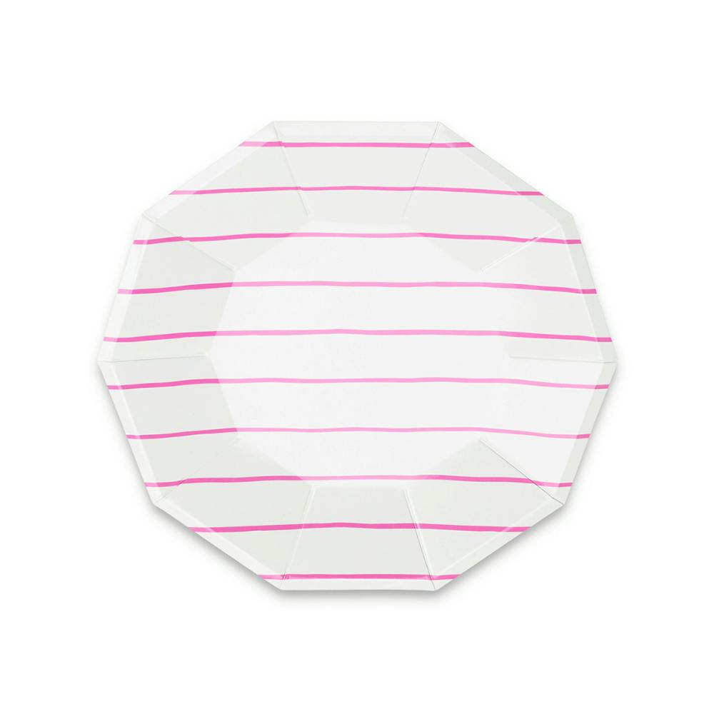 Cerise Frenchie Striped Small Plates