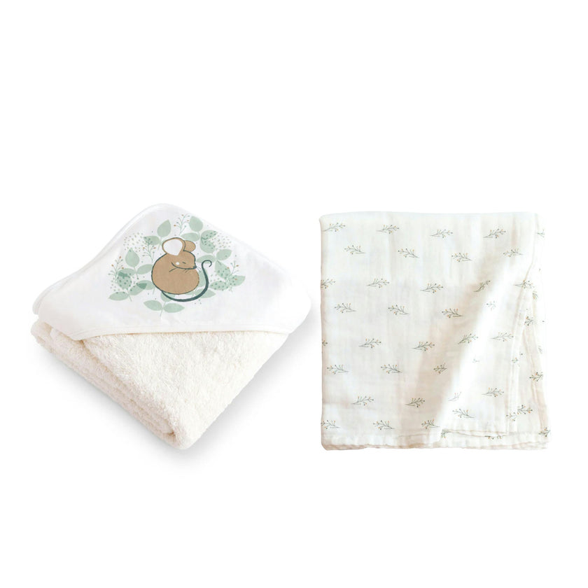 Muslin Swaddle and XL Cape Towel Set