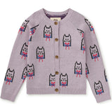 Iconic Bowtie Cats Cardigan, Purple