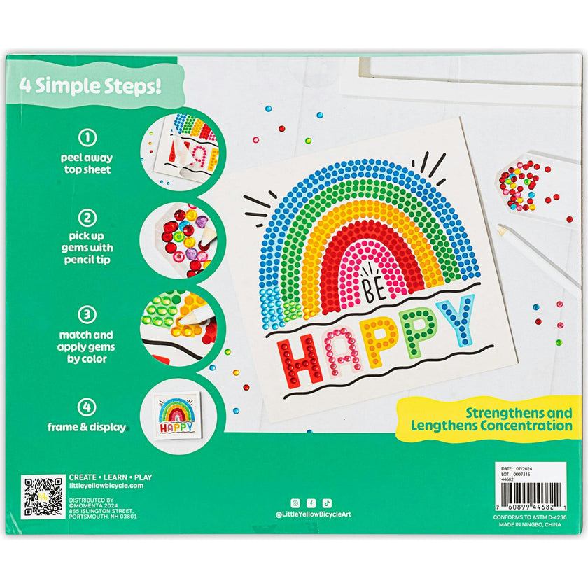 Little Yellow Bicycle: Rainbow & Blooms Gem Art Kit - 1100+ pc Set