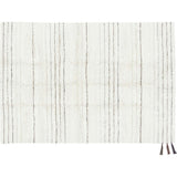 Aron Large Rectangular Woolable Rug With Tri-Color Tassels