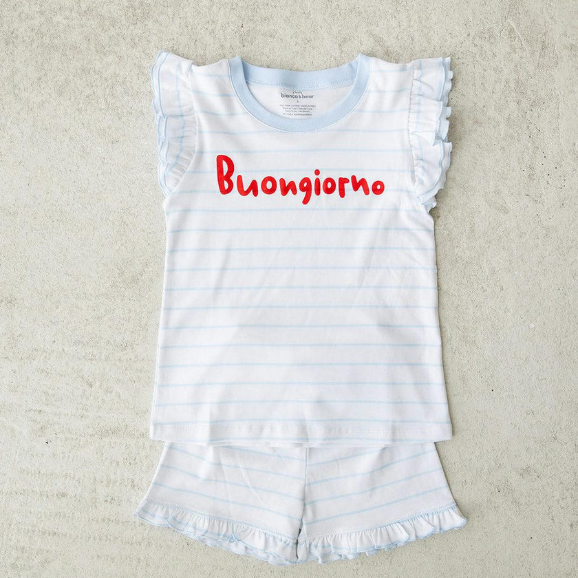 buongiorno ruffle short set