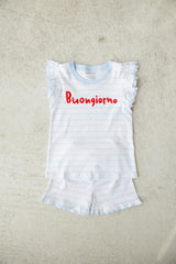 buongiorno ruffle short set