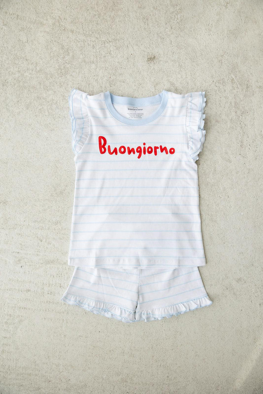 buongiorno ruffle short set