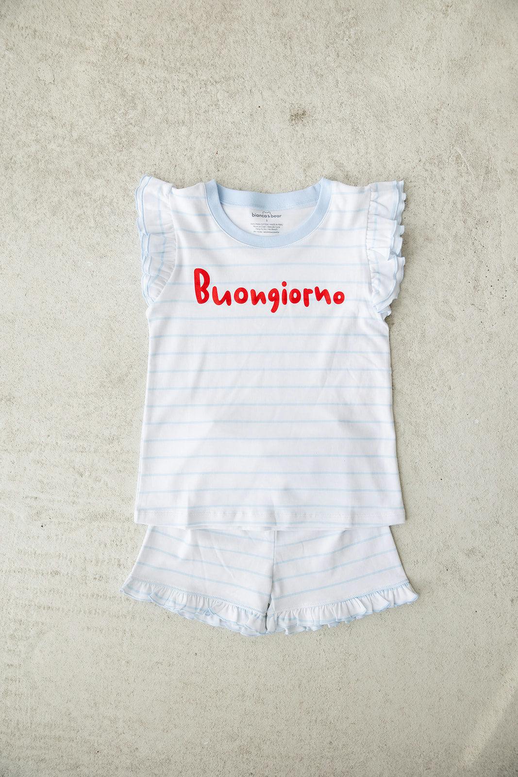 buongiorno ruffle short set