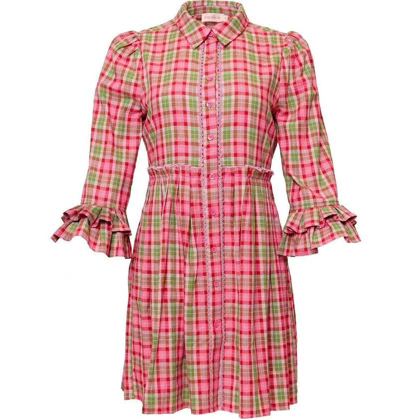 Bowie Dress in Rosewood Tartan