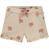 Floral Print Pointelle Shorts