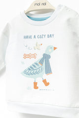 White Winter Goose Graphic Outfit
