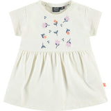 Short Sleeve Dress with Embroidered Flowers