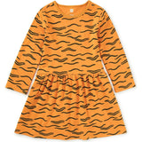 Long Sleeve Skirted Dress, Orange
