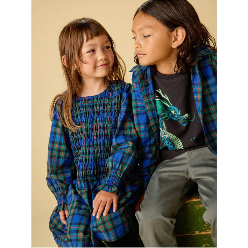 Plaid Button Up Shirt, Blue