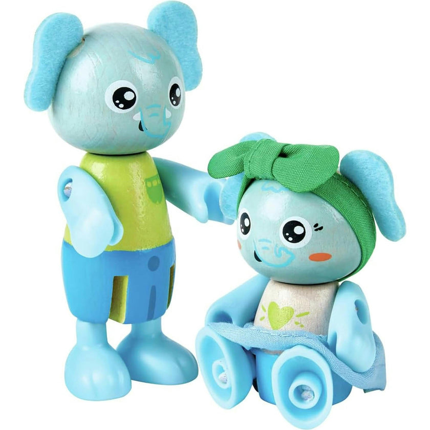 Hape: Wonderland Family - 4 Animal Articulated Figurines