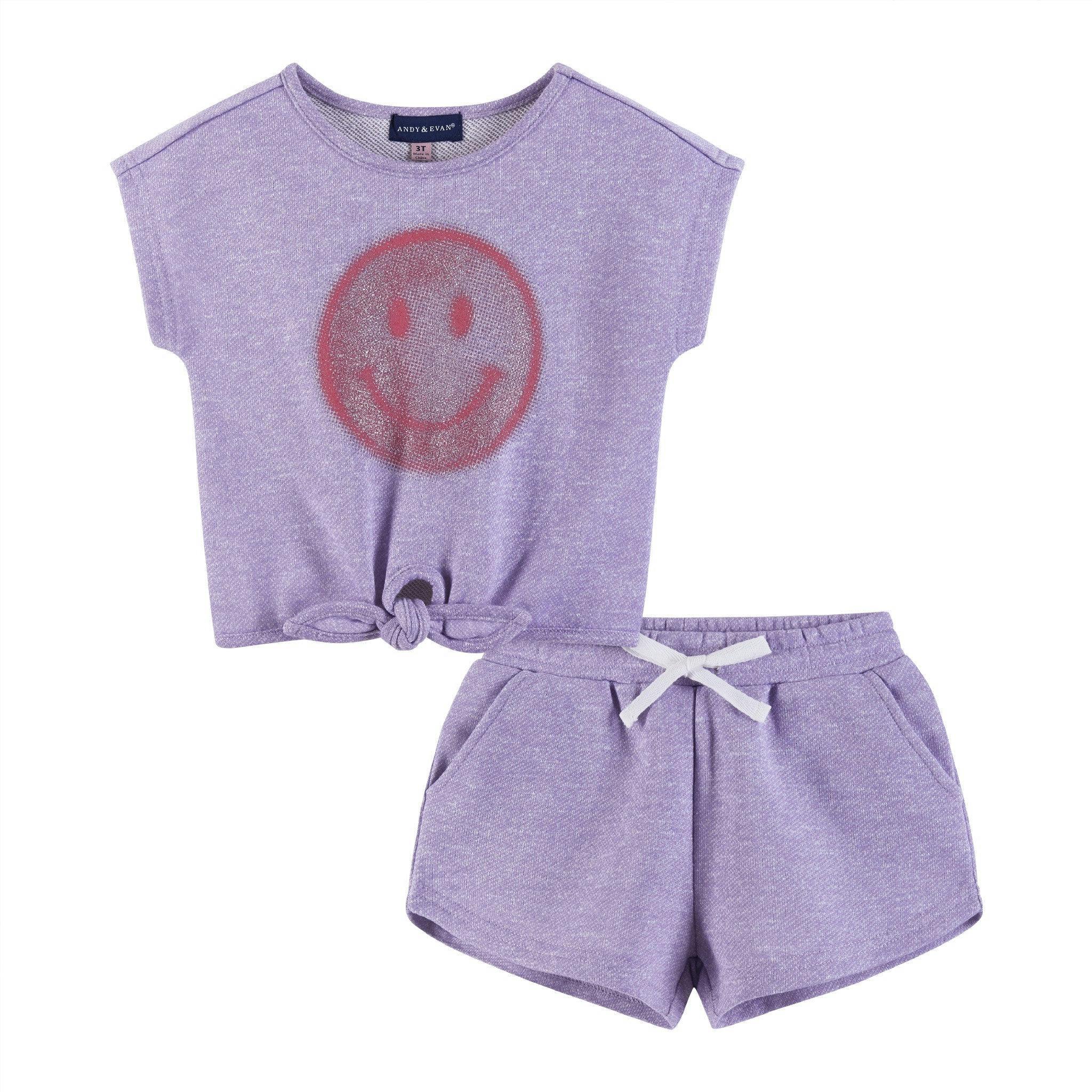 Kids Girls Tie-Front Top & Short Set