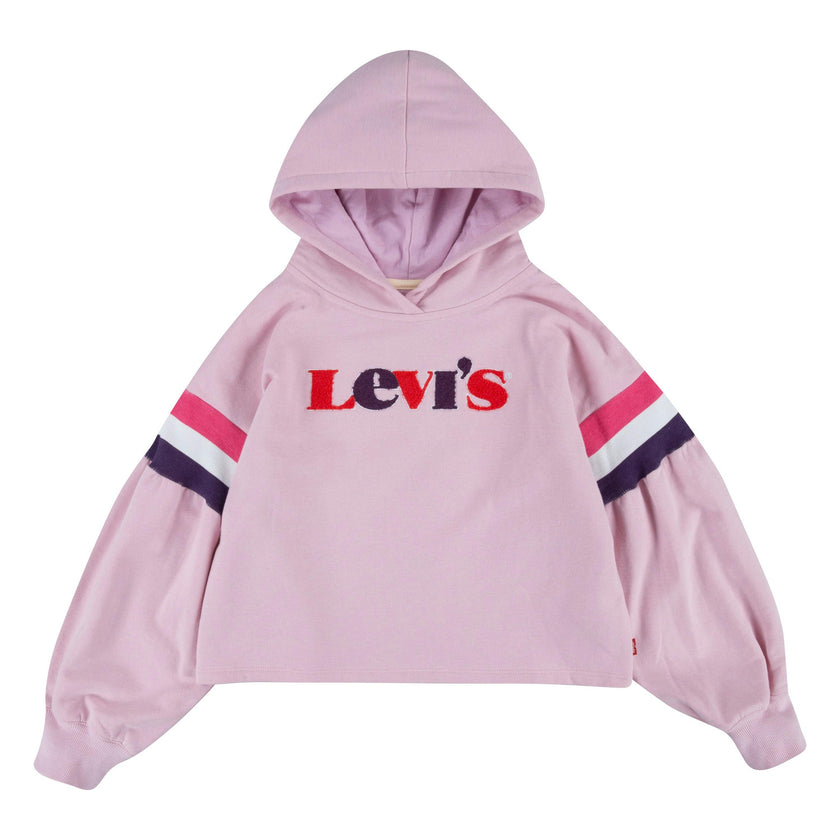 Pink Logo Print Hoodie