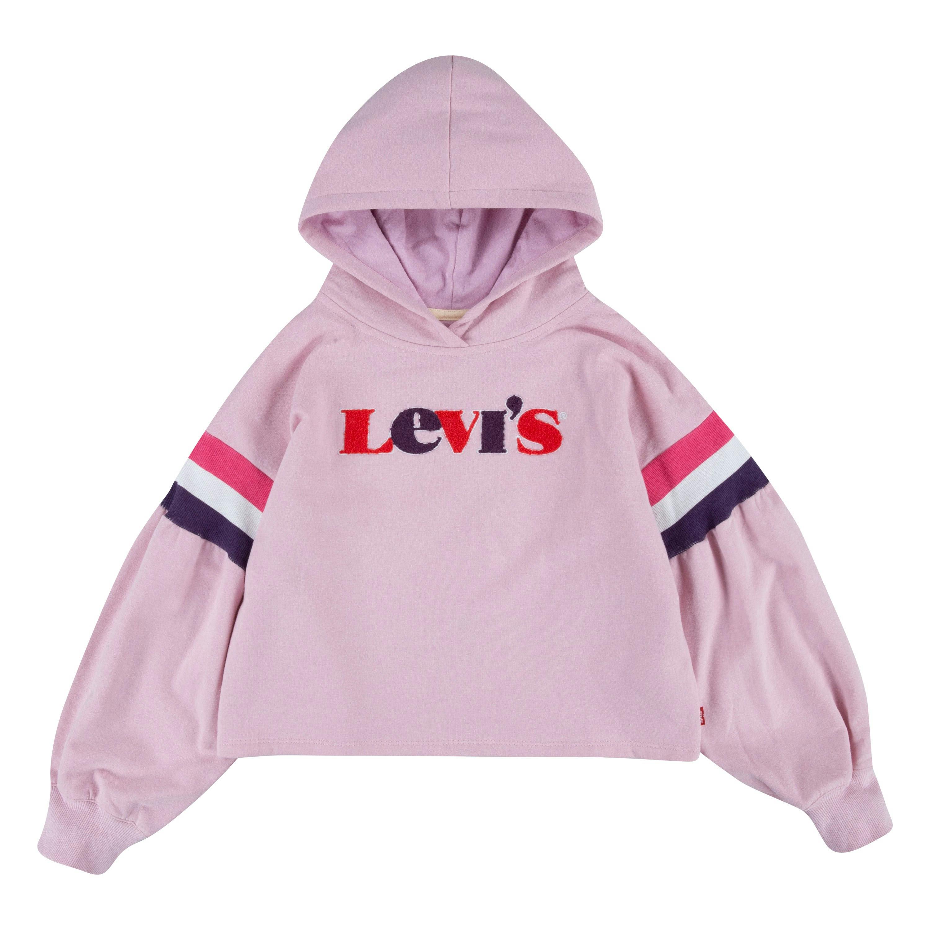 Pink Logo Print Hoodie