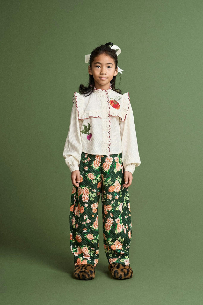 VEGETABLES  EMBROIDERY SHIRT ANGORA