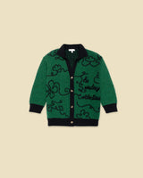Collared Classroom Cardigan with Intarsia