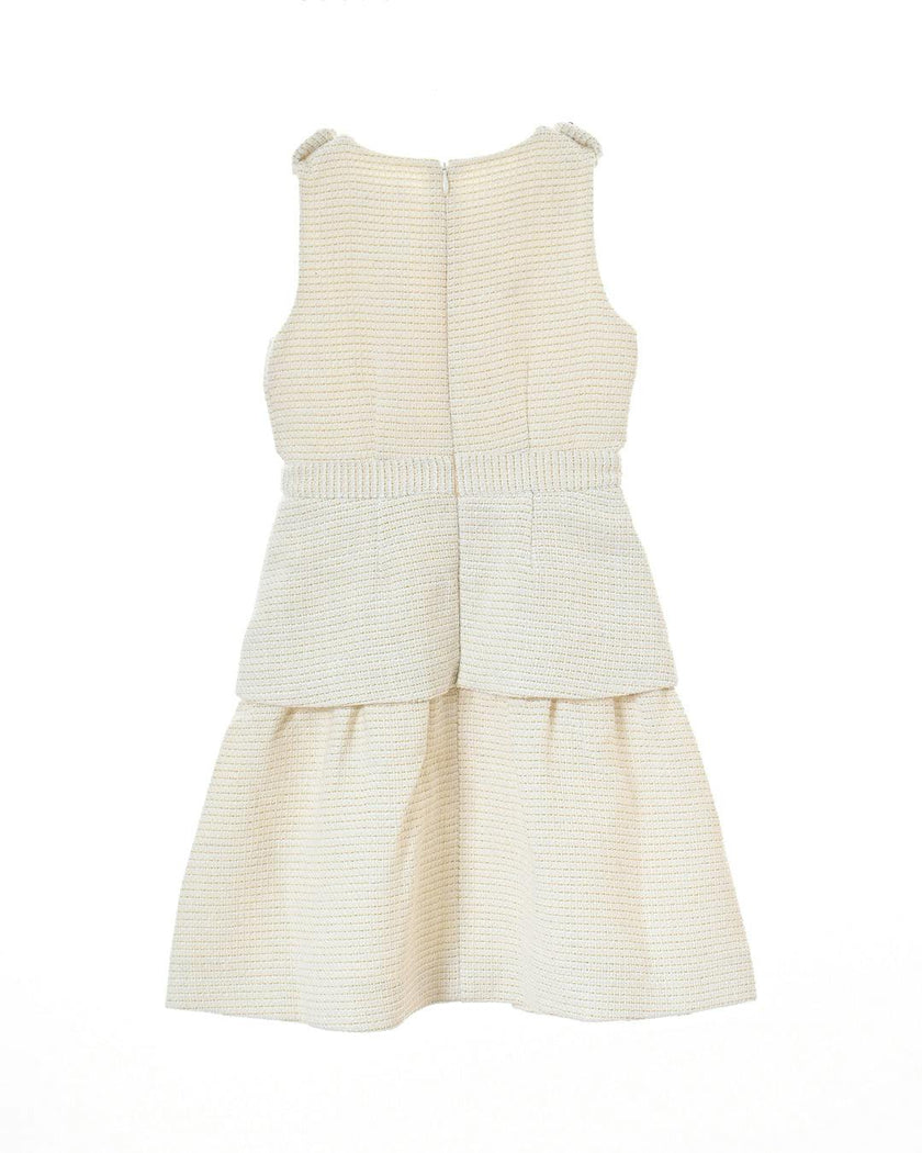 Daphne dress (ivory with gold metallic thread)