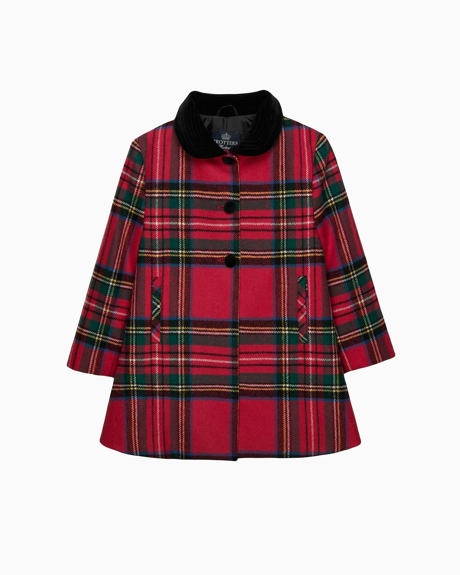 Matilda Swing Coat in Red Plaid