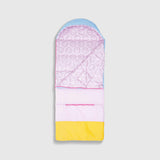 Sleep-N-Pack™ – Big Kid Size | Color Block Camp Collection: Pink Smile Face
