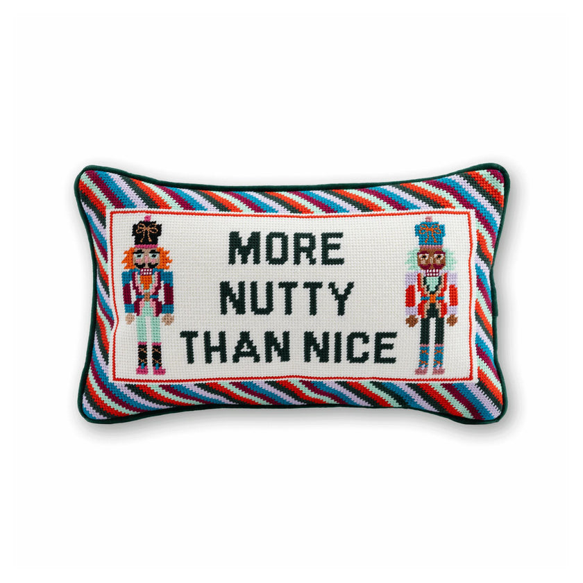 More Nutty Needlepoint Pillow