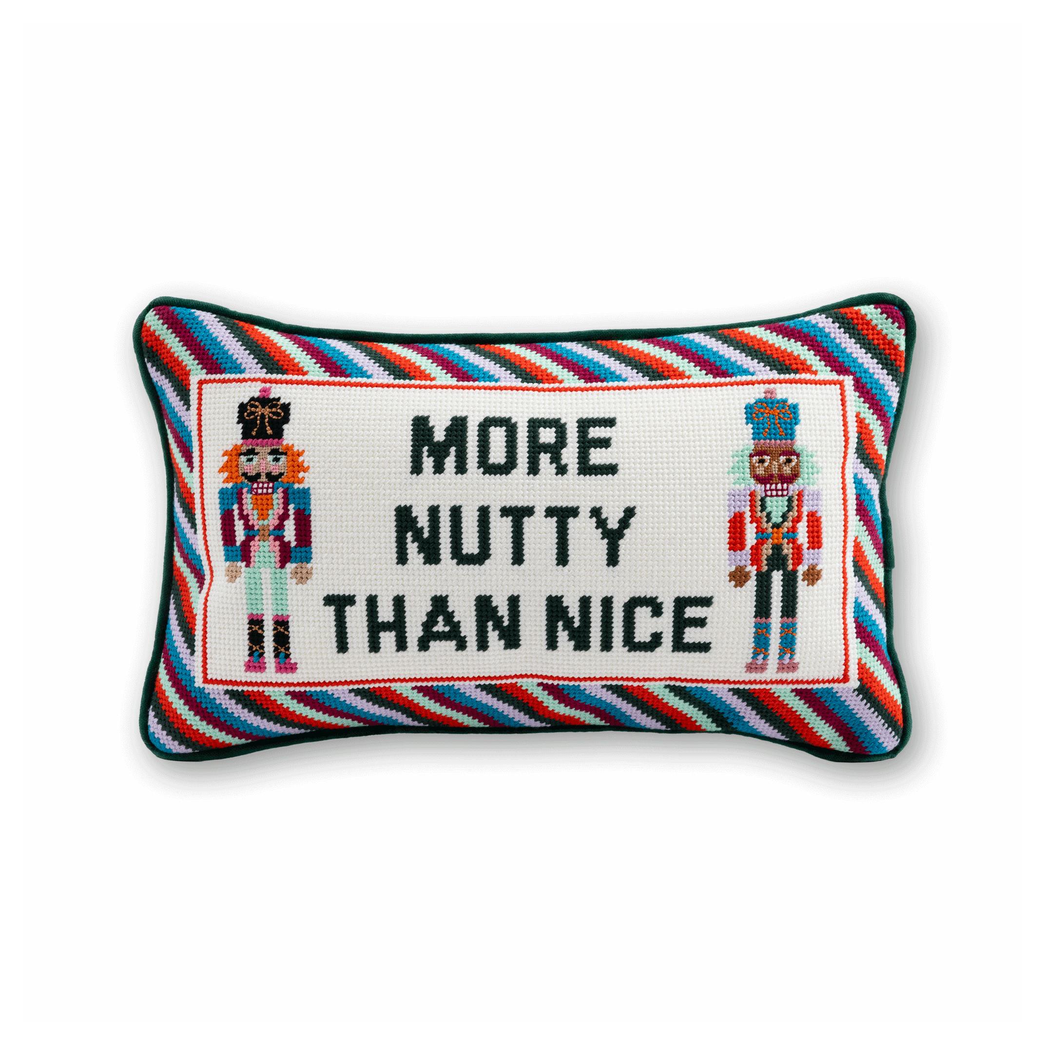 More Nutty Needlepoint Pillow
