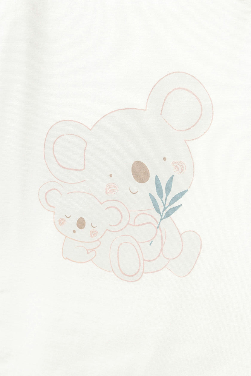 White Koala Graphic Blanket