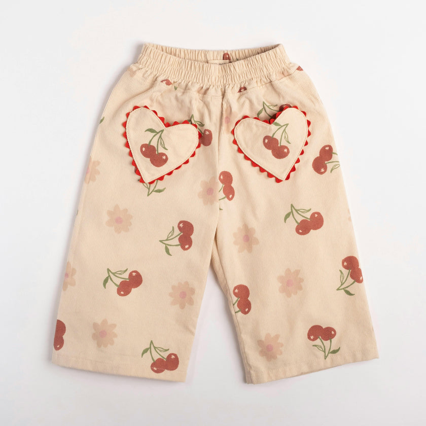 Wide-leg Pant in Cherry Bloom