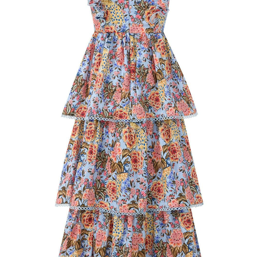 Iliana Cotton Frill Maxi Dress
